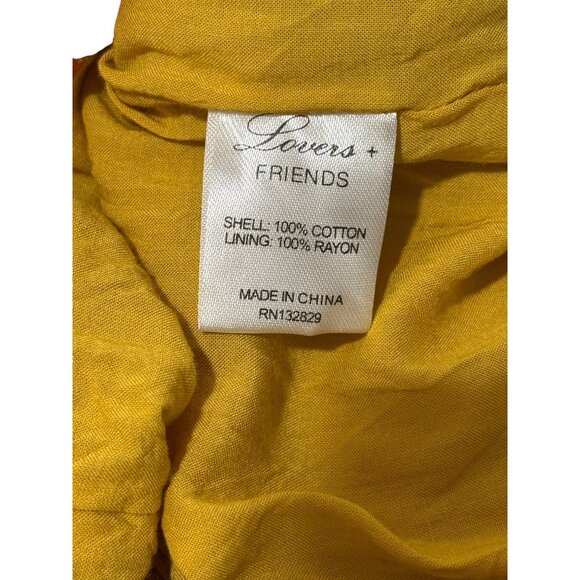 Lovers + Friends Joss Dress Spring Blossom Floral Yellow Dress S - See Condition - Picture 9 of 10